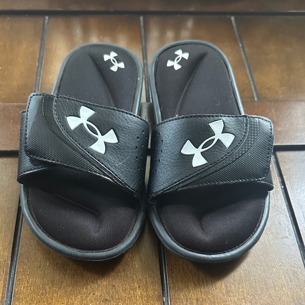 Under Armour Kids Black Slide Sandals